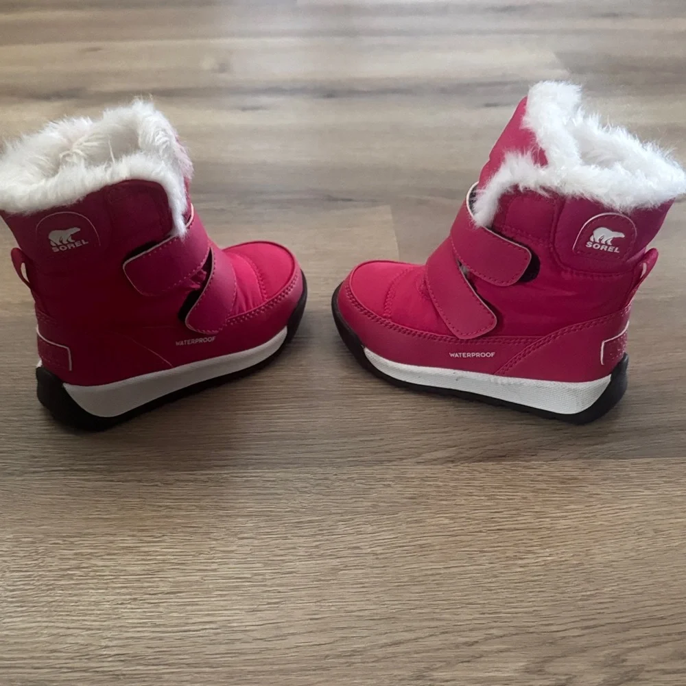 Sorel Kids Waterproof Hot Pink Faux-Fur Snow Boots